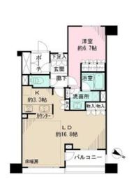 パークハウス下馬一丁目 5階 間取り図