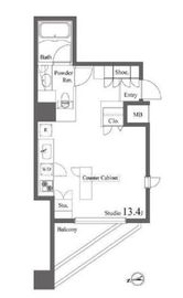 フリーディオ西麻布 9階 間取り図