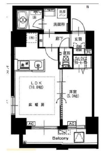 カーサ麻布ル・グラン 501 間取り図
