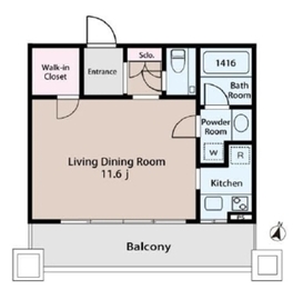 エポノーク市ヶ谷 902 間取り図