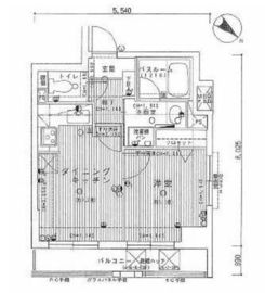 ライオンズマンション飯田橋駅前 4階 間取り図