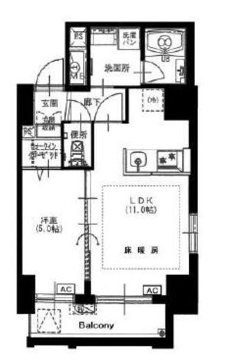 カーサ麻布ル・グラン 802 間取り図