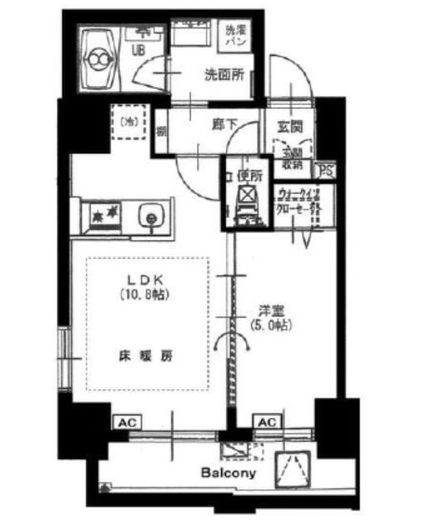 カーサ麻布ル・グラン 801 間取り図