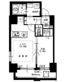 カーサ麻布ル・グラン 801 間取り図