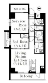 ラフィーヴィル清澄白河 E501 間取り図
