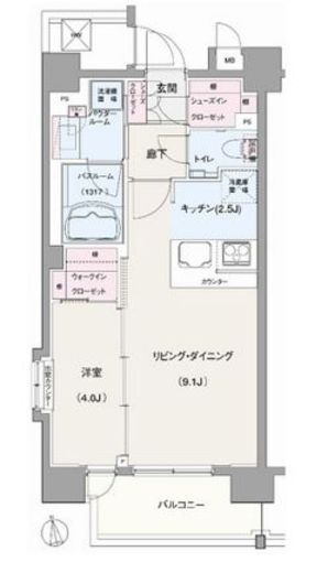 ガーラ・レジデンス浅草 3階 間取り図