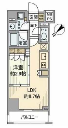 ライオンズ蔵前レジデンス 3階 間取り図