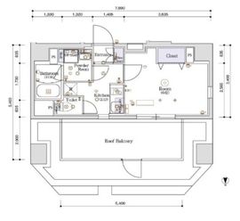 スカイコートグランデ木場 10階 間取り図