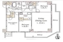 レグノ・グランデ一番町タワー 3階 間取り図