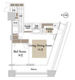 コンシェリア西新宿タワーズウエスト 15階 間取り図