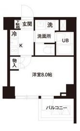 レジディア白金高輪 504 間取り図