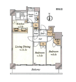 勝どきビュータワー 40階 間取り図
