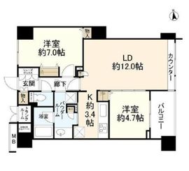 東新宿レジデンシャルタワー 5階 間取り図