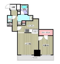 ライオンズ四谷タワーゲート 8階 間取り図