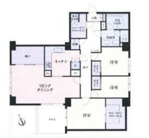 ペアシティルネッサンス 14階 間取り図