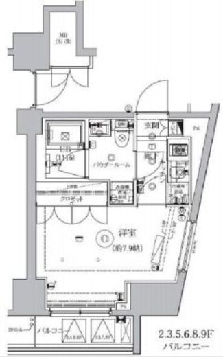 セジョリ西早稲田2 602 間取り図
