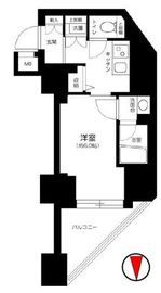 プレミアムキューブジー渋谷神南 14階 間取り図