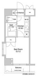 コンフォリア芝浦キャナル 707 間取り図