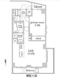 アーベイン早稲田 801 間取り図