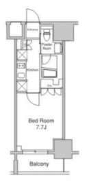 プラウドフラット浅草駒形 804 間取り図