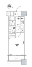 ファーストリアルタワー新宿 1805 間取り図