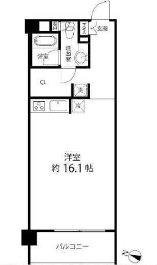 レガリア都立大レジデンス 3階 間取り図