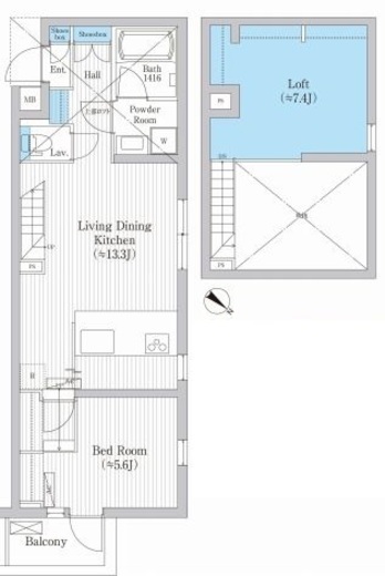 野沢ウッド 210 間取り図