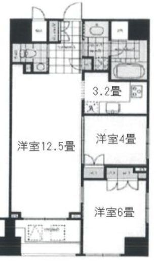 オーベルジュ日本橋 4階 間取り図