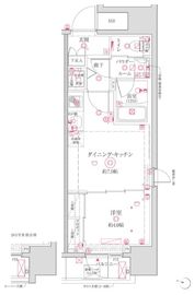 クレイシア文京本郷 203 間取り図