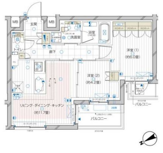 ザ・レジデンス駒込染井 202 間取り図