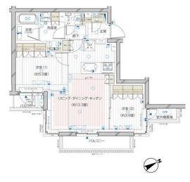 ザ・レジデンス駒込染井 203 間取り図