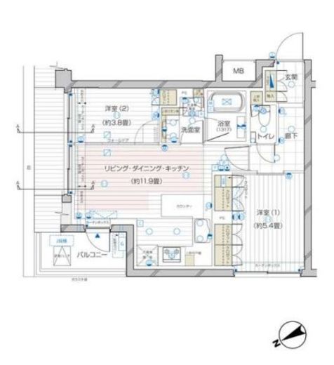 ザ・レジデンス駒込染井 401 間取り図