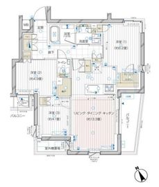 ザ・レジデンス駒込染井 407 間取り図