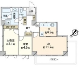 広尾ガーデンヒルズ 7階 間取り図