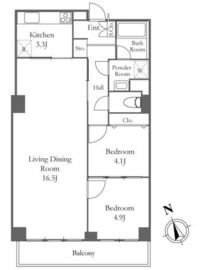 リバーシティ21新川 2709 間取り図