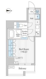 グレイスリヴィエール東京八丁堀 204 間取り図