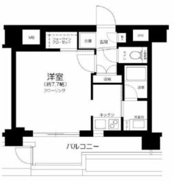 ジェノヴィア水天宮前スカイガーデン 1階 間取り図