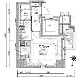 クレイシア新宿御苑前 2階 間取り図