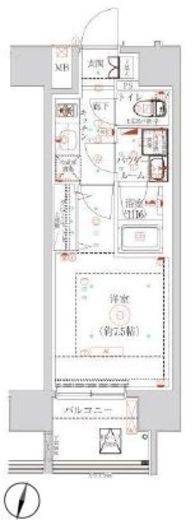 La Douceur東中野 (ラドゥセール東中野) 201 間取り図
