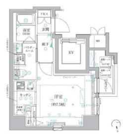 クレイシア新宿御苑前 6階 間取り図