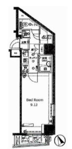 リクレイシア西麻布 2-1003 間取り図