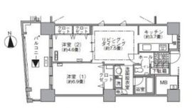 アクティ汐留 504 間取り図