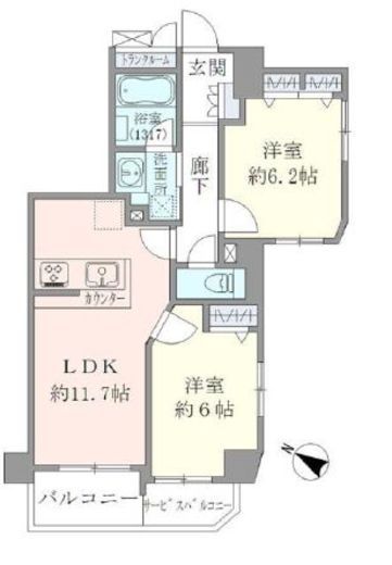 ブリシア不動前 3階 間取り図