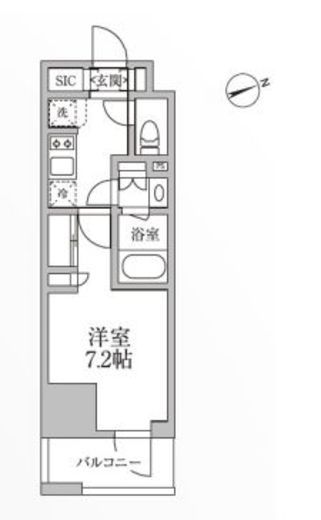 レジディア新御徒町2 701 間取り図
