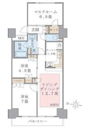 ブリリアイスト東雲キャナルコート 1109 間取り図