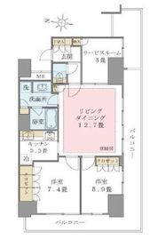 ブリリアイスト東雲キャナルコート 1213 間取り図