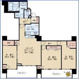 ヒルハイツ文京春日 9階 間取り図