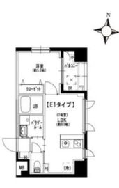 セヴェランス錦糸町 407 間取り図