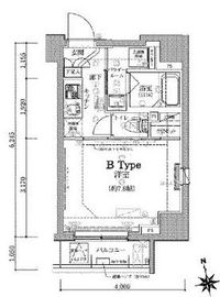 クレイシア新宿御苑前 2階 間取り図