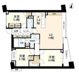 パークホームズ目黒ザレジデンス 9階 間取り図